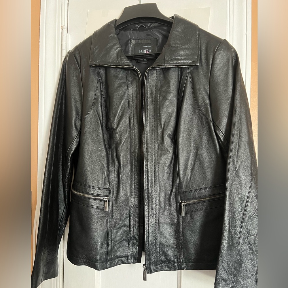 New black leather jacket with tags still on it!!